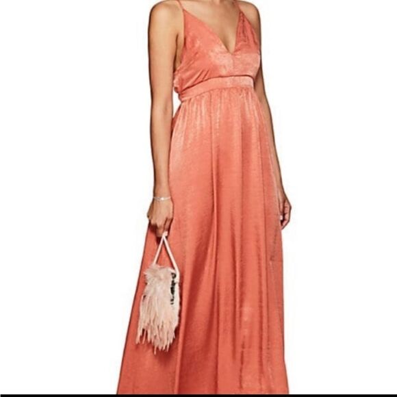 FiveSeventyFive Charmeuse V-neck Maxi Dress - Picture 2 of 14